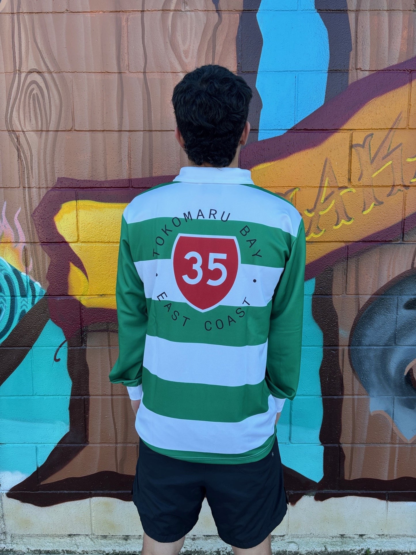 35 RUGBY JERSEY GREEN/WHITE TOKOMARU BAY