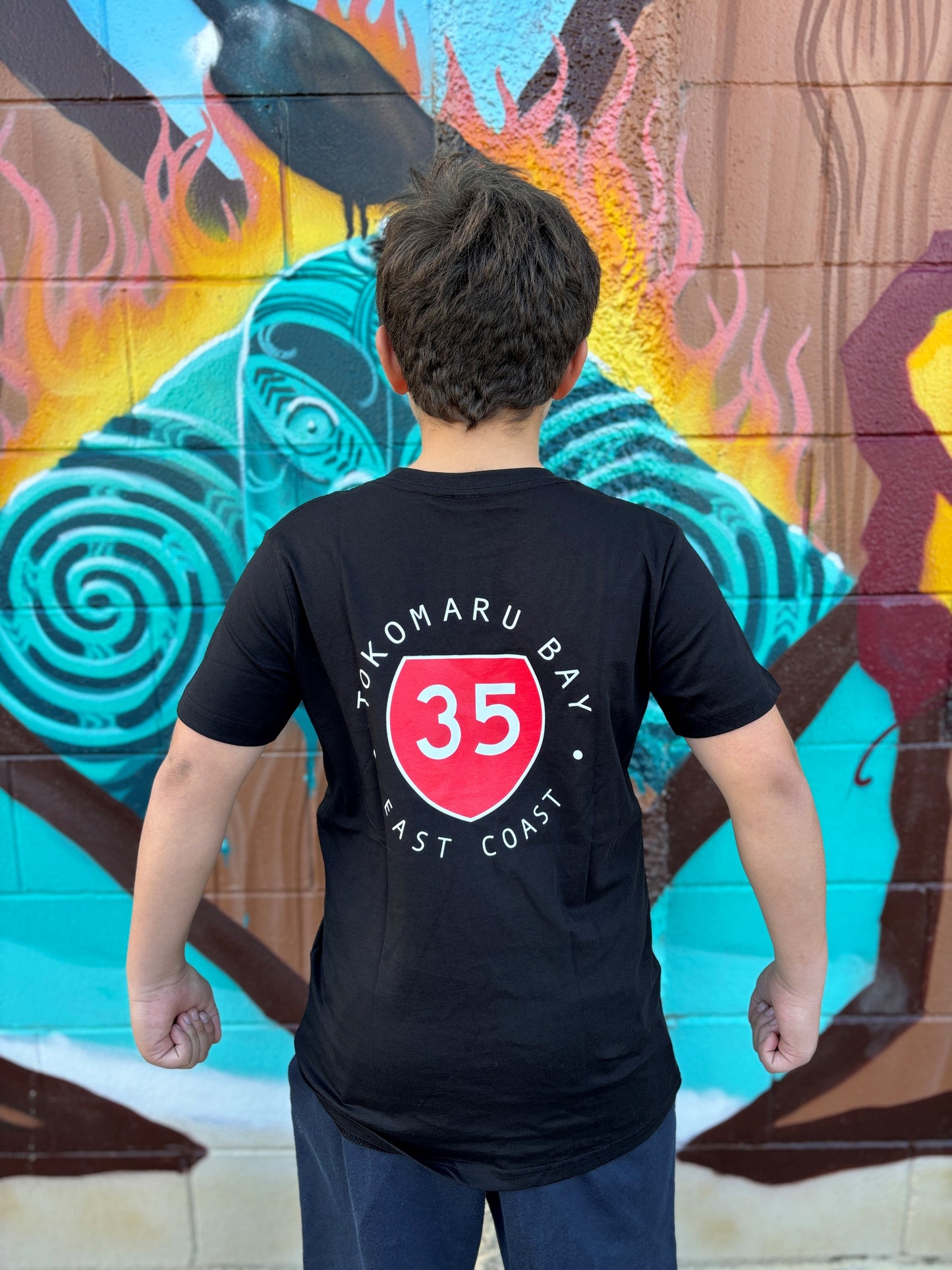 35 KIDS T-SHIRT BLACK TOKOMARU BAY