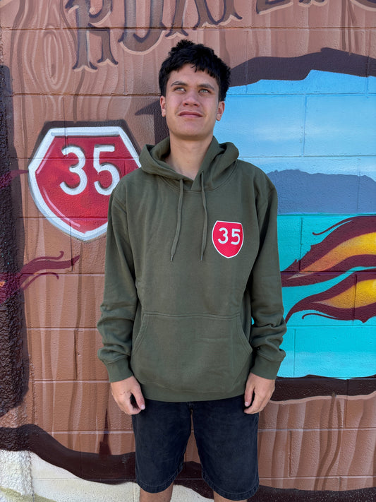 35 HOODIE ARMY GREEN TOKOMARU BAY