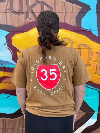 35 T-SHIRT BROWN TOKOMARU BAY