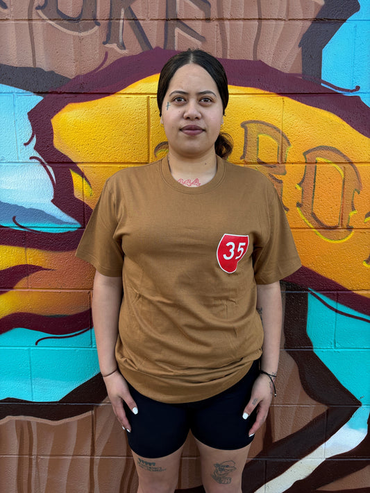 35 T-SHIRT BROWN TOKOMARU BAY
