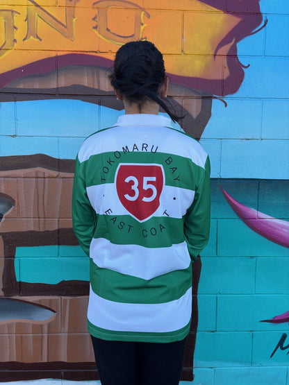 35 RUGBY JERSEY GREEN/WHITE TOKOMARU BAY