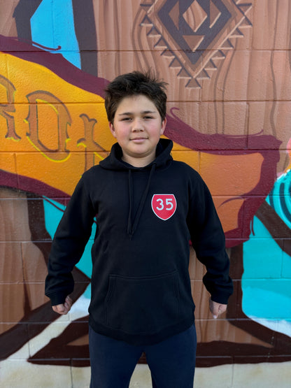 35 KIDS HOODIE BLACK TOKOMARU BAY